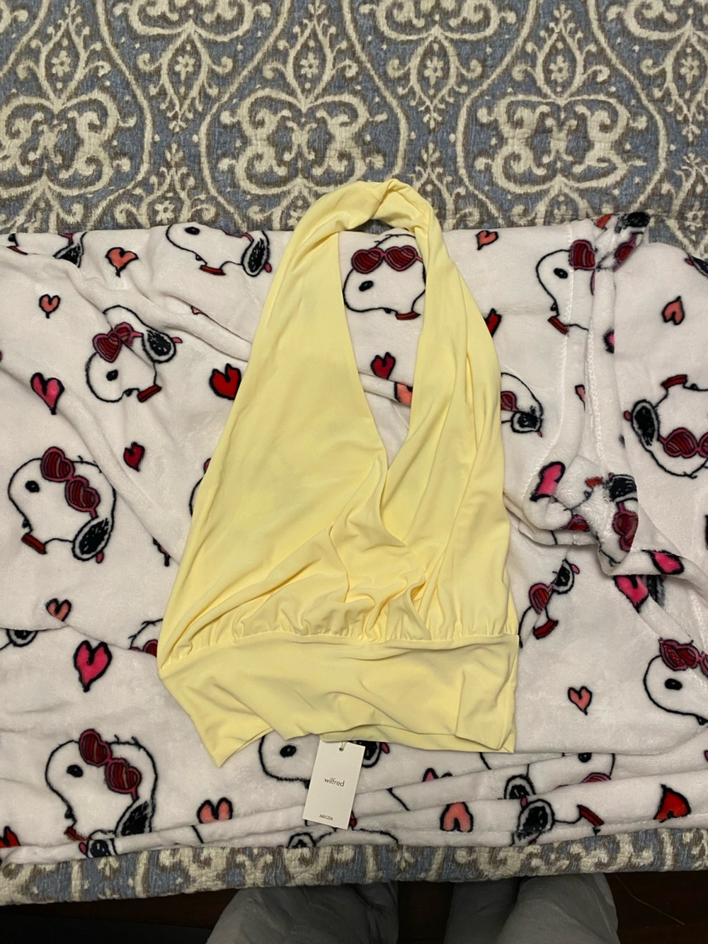 Wilfred Pale Yellow Halter Bandeau
